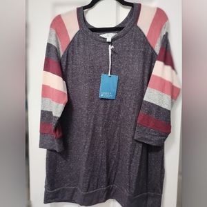 Striped Sleeve Sweater